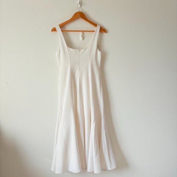 Zara Sleeveless Square Neck Flared Skirt Long Dress NWT White Size Small - Picture 9 of 12